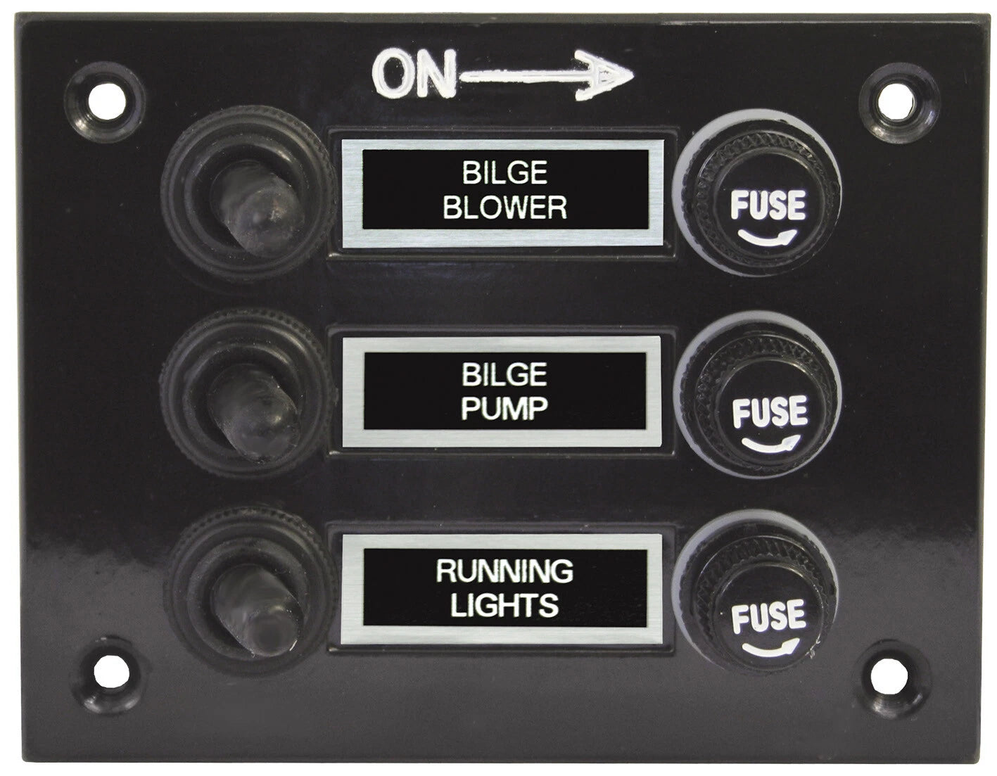 6+ 3 Gang Fused Marine Switch Panel, Splash Proof, 12/24V, for Various Brands