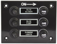 6+ 3 Gang Fused Marine Switch Panel, Splash Proof, 12/24V, for Various Brands
