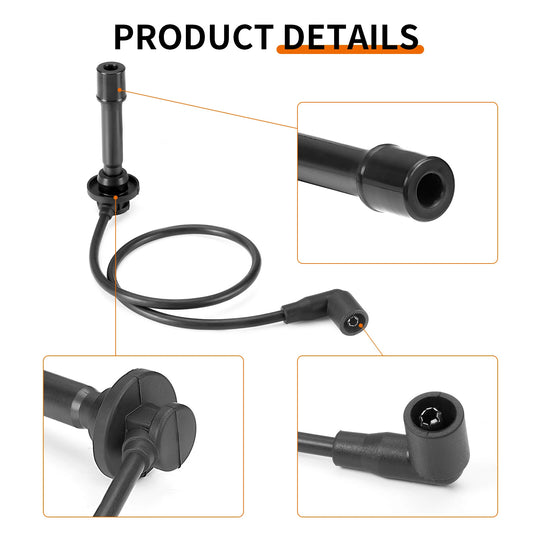 Spark Plug Cap Wire Kit for Kawasaki Mule PROFX/PROFXR/PROFXT KAF820