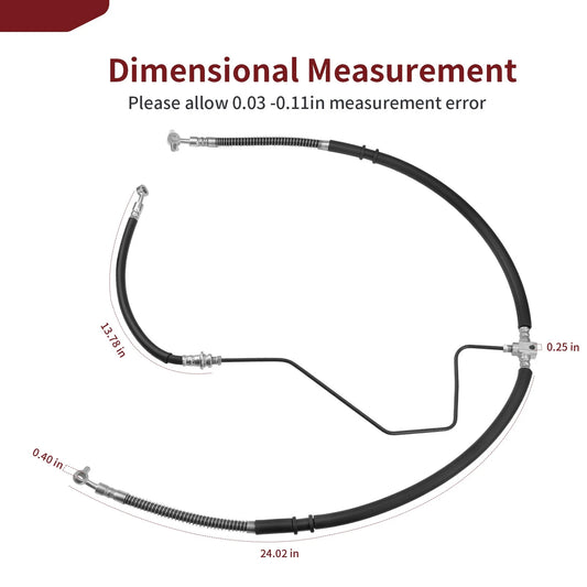 Front Brake Hose Line & Pipe Kit for Yamaha Raptor 700/700R (2006-2024)