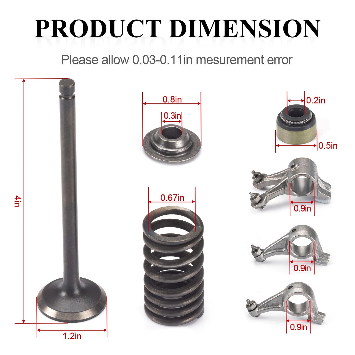 Rocker Arm Intake Exhaust Valve Kit for Polaris Magnum 425/500, Big Boss, ATP 500