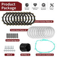 Clutch Friction Steel Plates Spring w/ Gasket for Yamaha YZF-R6 2003-2005