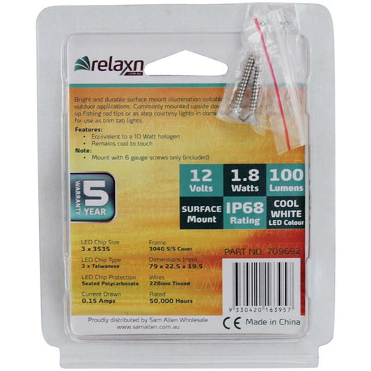 Underwater White LED Boat Light, Squid Light, Multi-Purpose, 5-Year Warranty