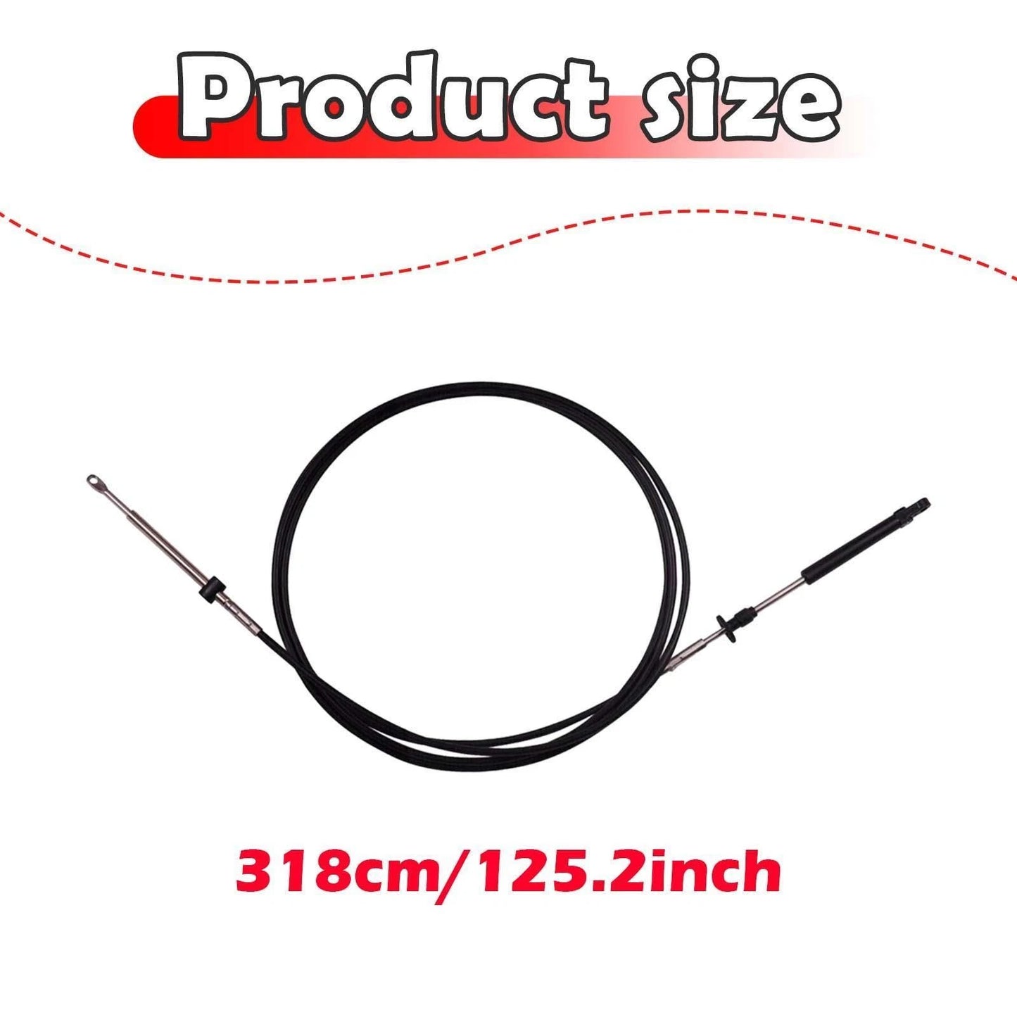 12.5FT Throttle Shift Cable for OMC Johnson Evinrude BRP Outboard