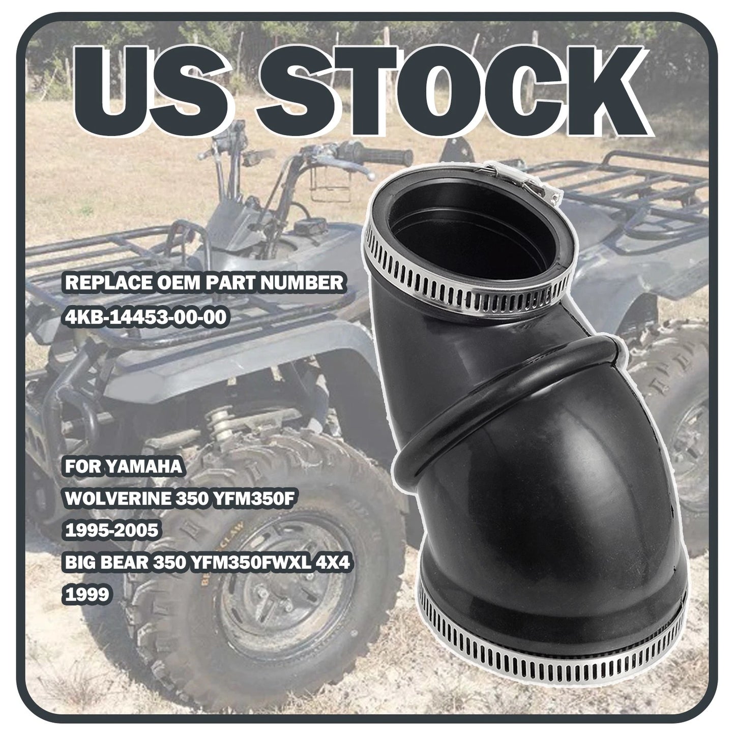 Air Box Cleaner Intake Joint for Yamaha Wolverine 350 YFM350F (1995-2005)