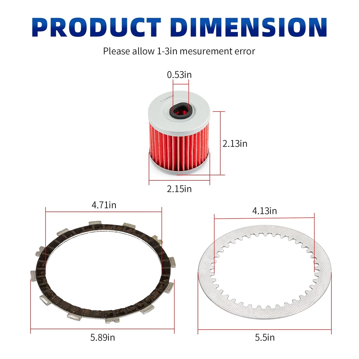 Clutch Friction Plates w/Gasket Kit for Kawasaki Bayou 300 KLF300C 1989-2005