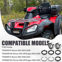 Rear Wheel Bearings & Circlip Seal Kit for Honda Rincon TRX650/TRX680 4X4