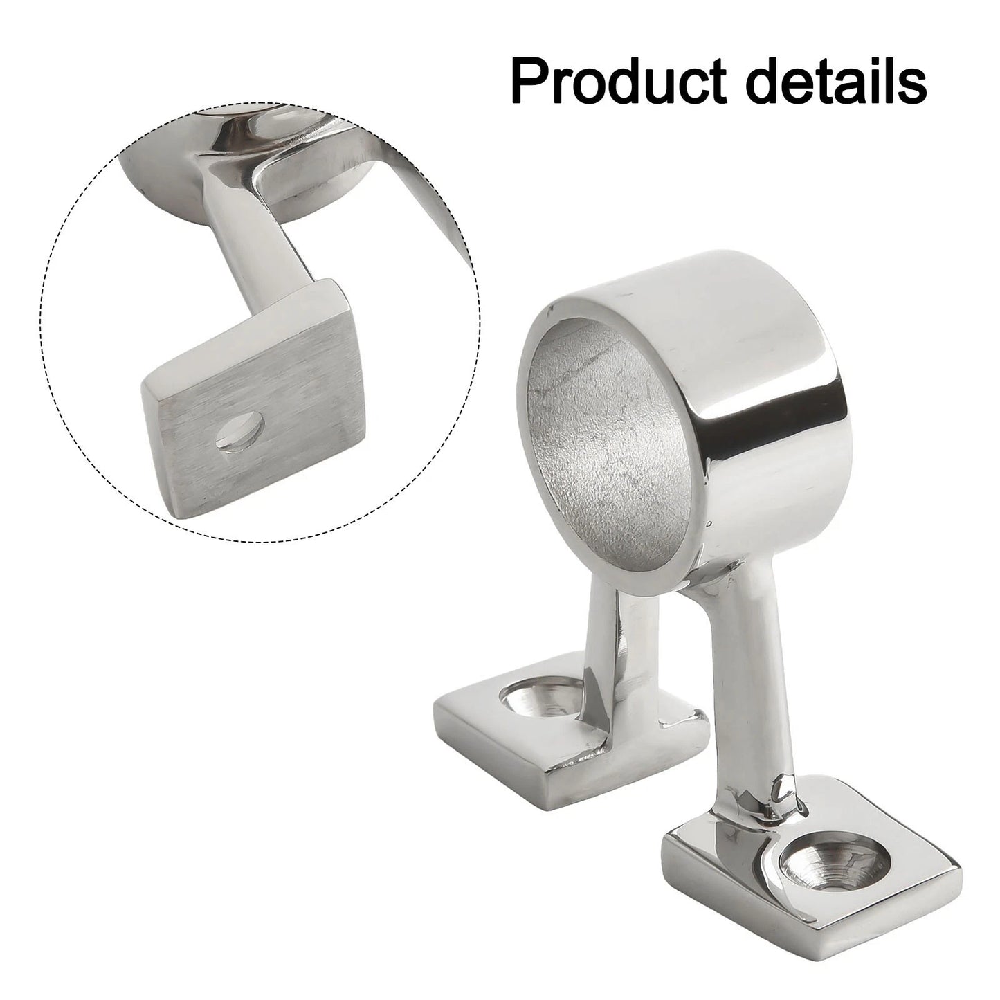 Stylish Boat Frame Rail Mount in Polished Stainless Steel for All Models