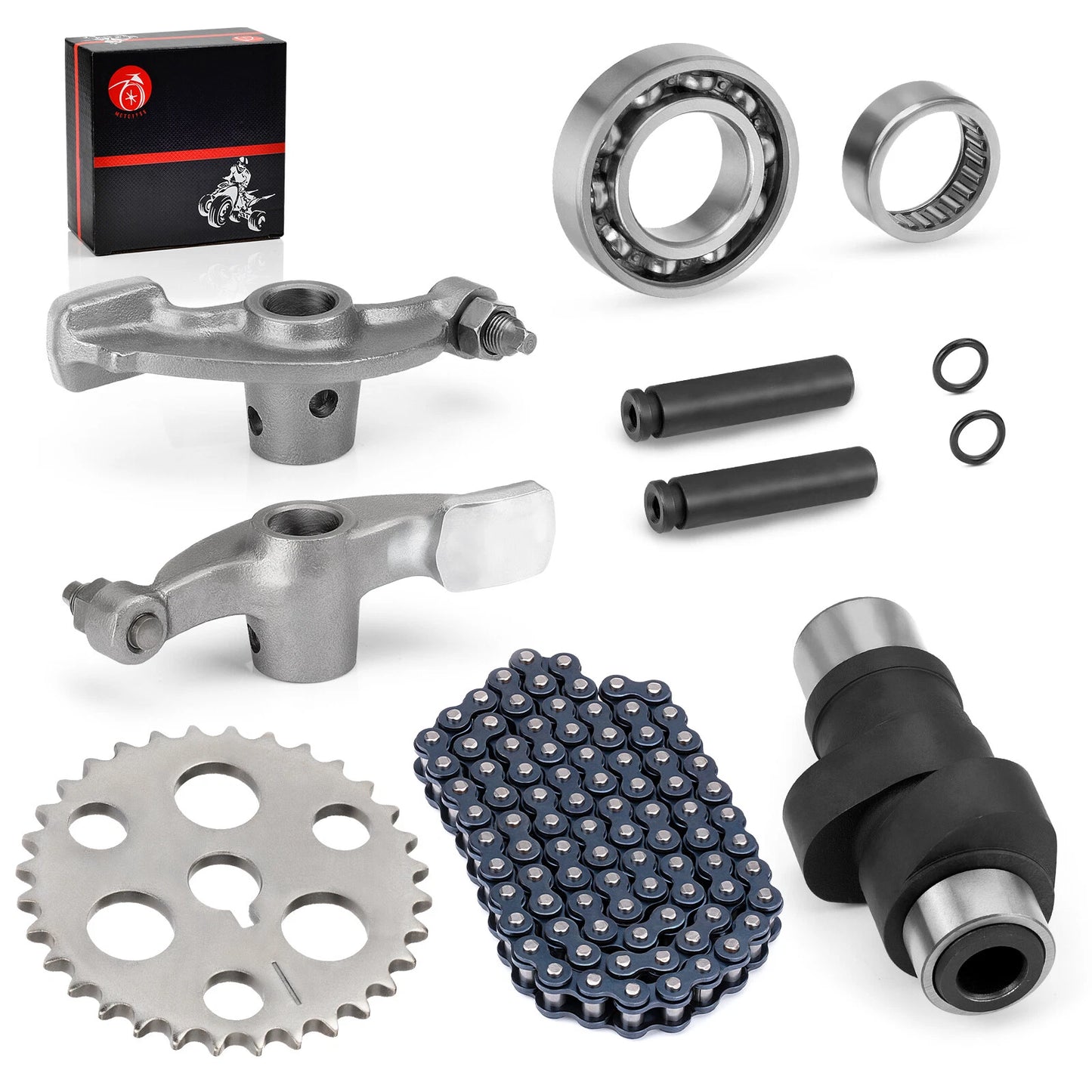 Timing Cam Chain Gear Bearings Kit + Camshaft Rock Arm for Yamaha Big Bear 350