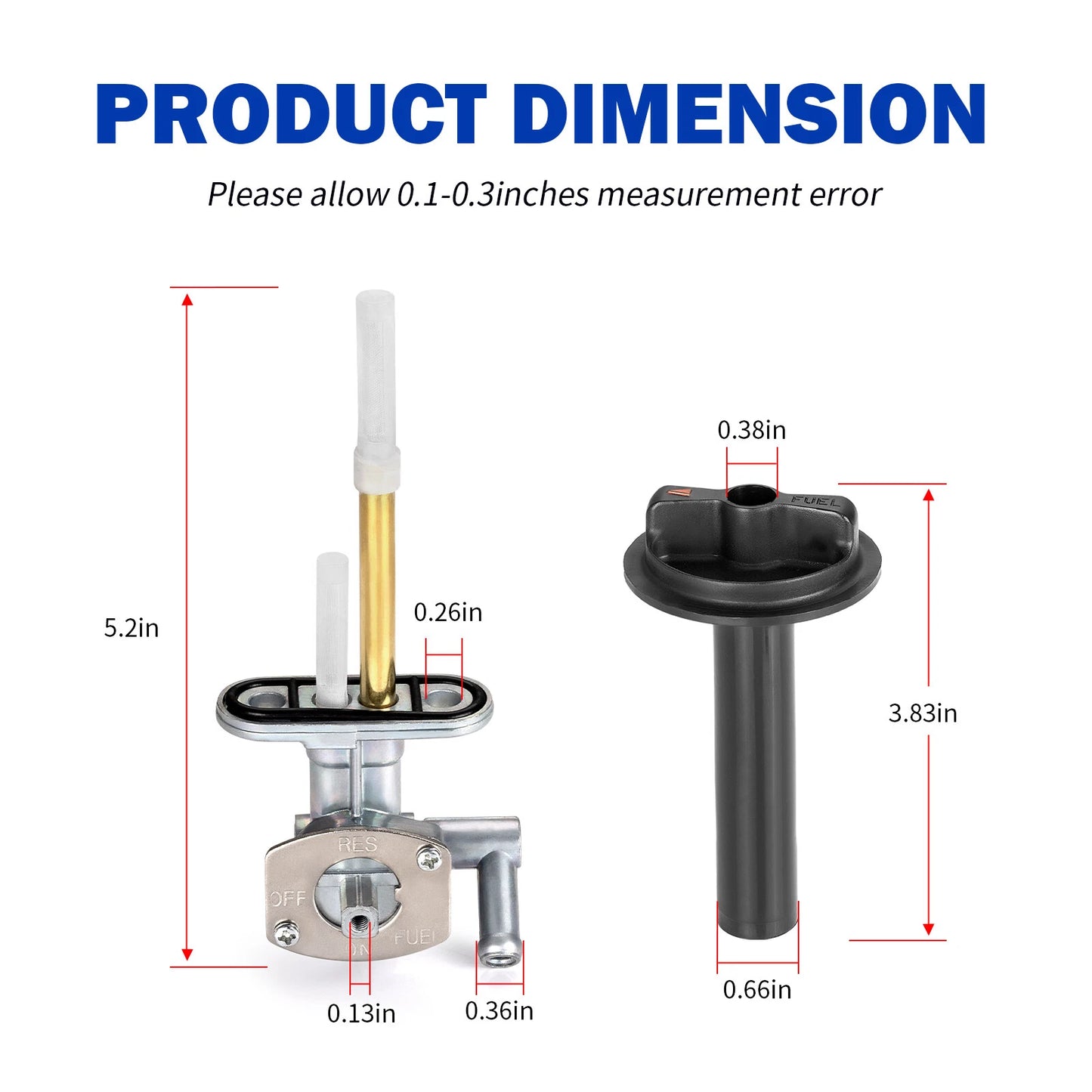 Fuel Valve Petcock & Lever for Kawasaki Prairie 400 KVF400 (1997-1998)