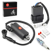 Ignition Coil CDI Spark Plug Kit for Kawasaki Bayou 300 KLF300C/KLF300B 1988-04