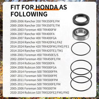 compare product Rear Left Axle Wheel Bearing & Seal for Honda Foreman 450 TRX450FE/FM/ES/S 98-04