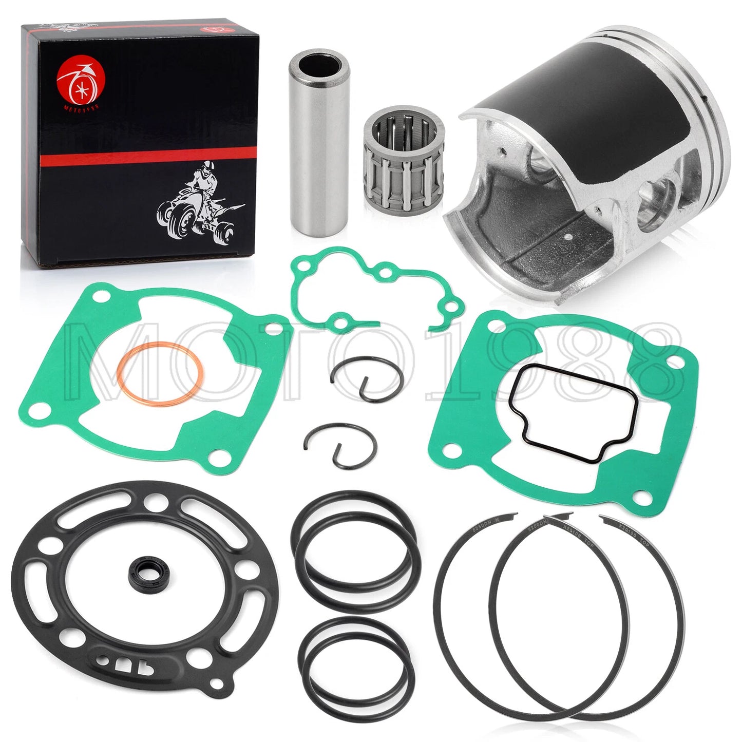 Piston Ring Kit for Kawasaki KX100 (1995-2013) O.S. 50mm Piston Bearing