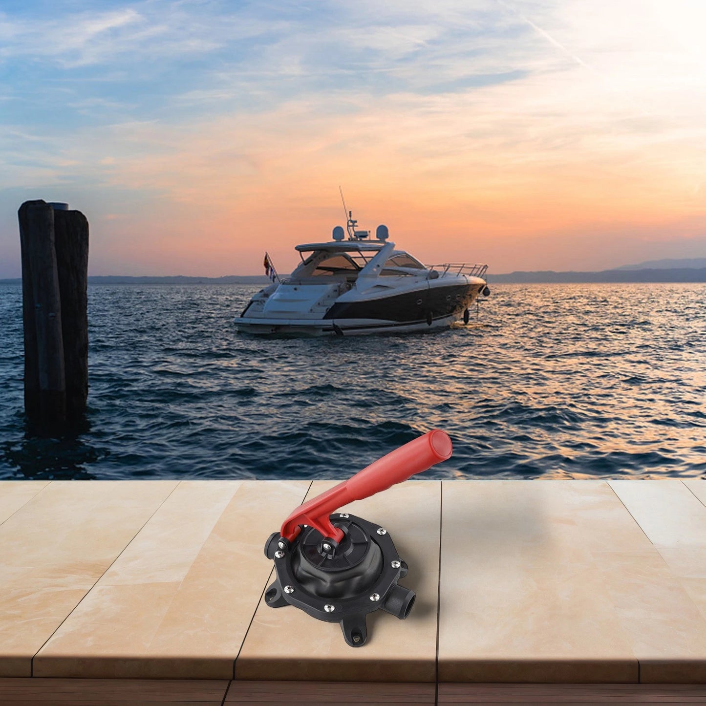 Compact Design Manual Diaphragm Bilge Pump 12 GPM for Boats