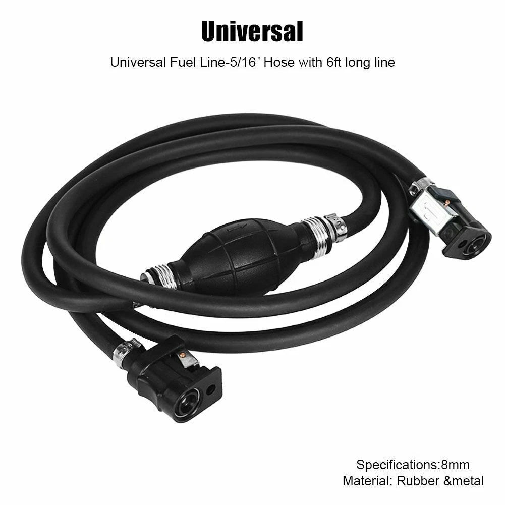 5/16" Marine Outboard Fuel Hose Assembly w/ Primer Bulb for OMC/Mercury