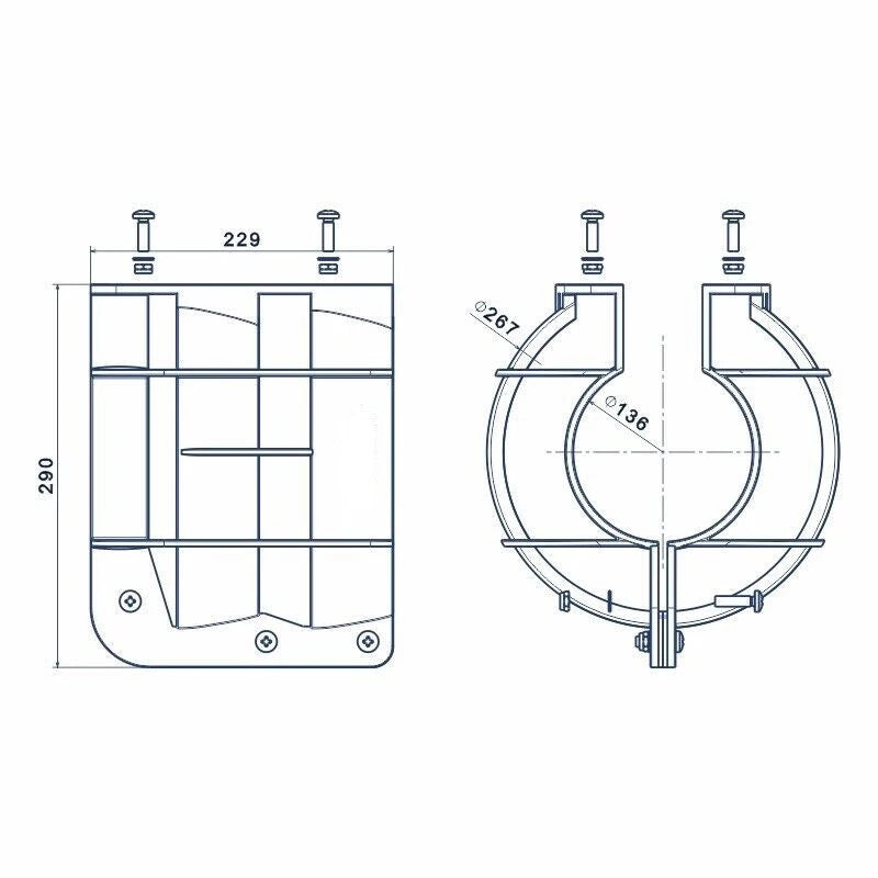 9" Propeller Safety Guard for Mercury/Yamaha/Johnson Outboards 9.9-20HP