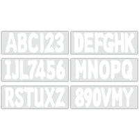4 Sets Marine Boat White Sticker Decal A-Z Letters & 0-9 Numbers