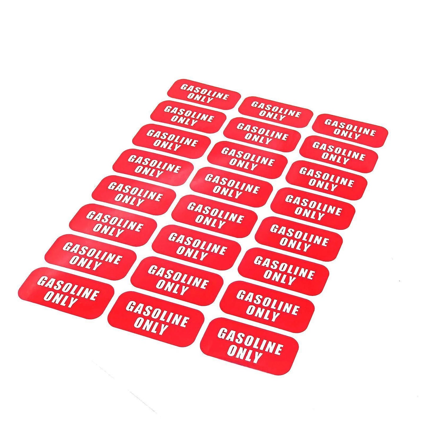 1"x 2" Gasoline Only Sticker Vinyl Fuel Warning Decal for Gas Can (24pcs)