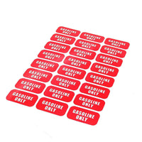 1"x 2" Gasoline Only Sticker Vinyl Fuel Warning Decal for Gas Can (24pcs)