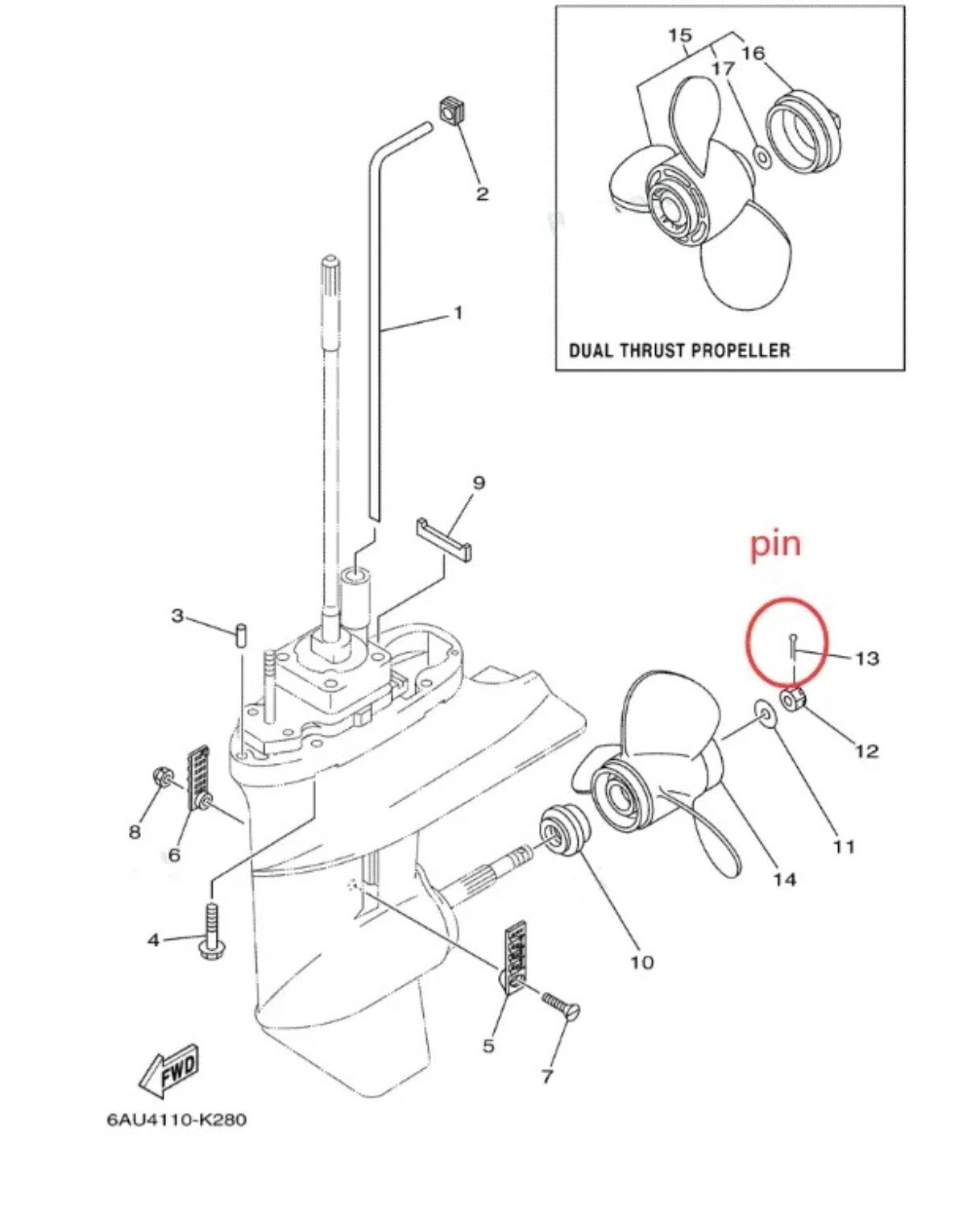 Lower Unit Gearcase Seal Kit for Yamaha 4-Stroke Outboard