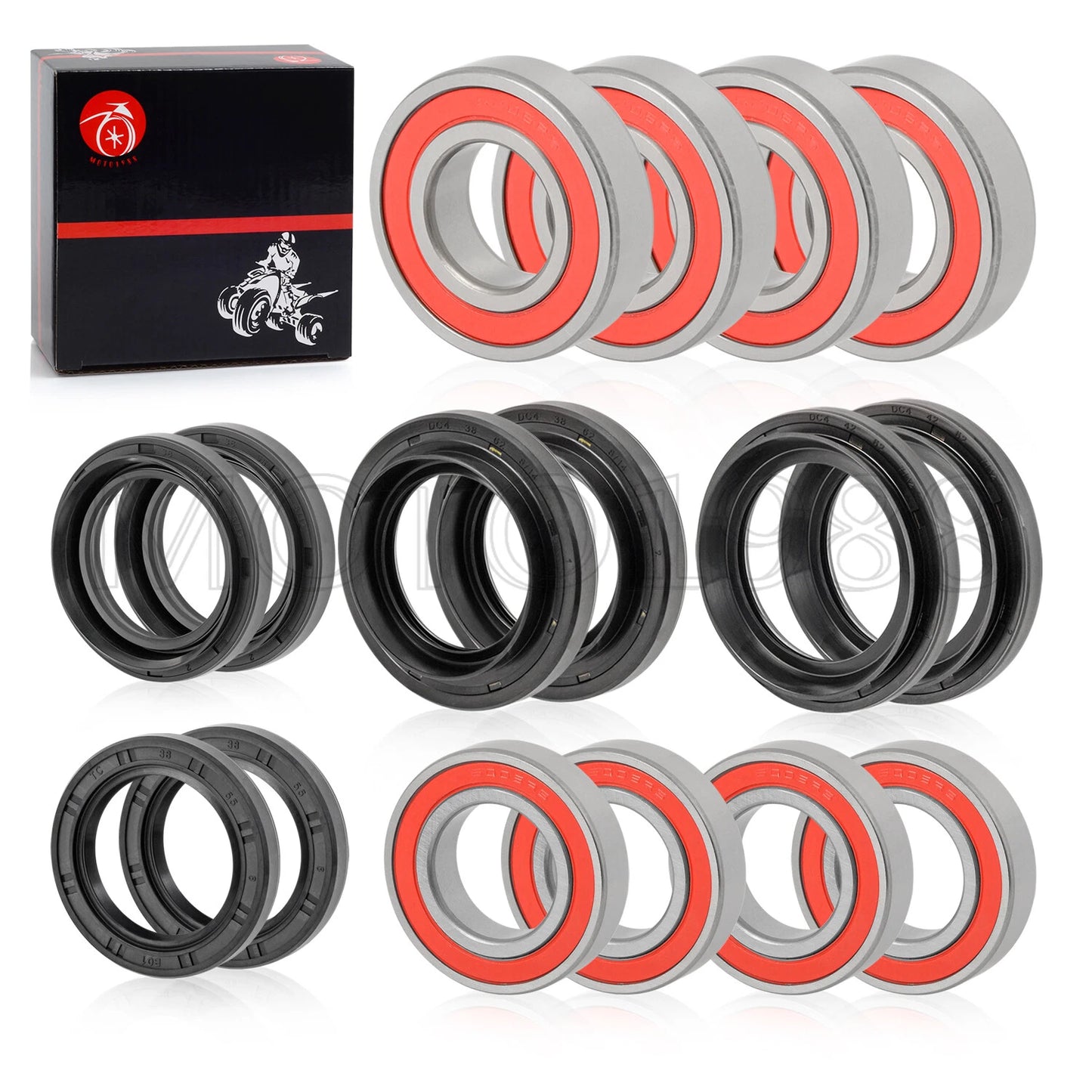 Front Rear Wheel Bearing Seal Kits for Yamaha Rhino 450/660/700 (2004-2013)