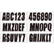 Black Personalized Decals Boat Registration Numbers & Letters Set A-Z & 0-9