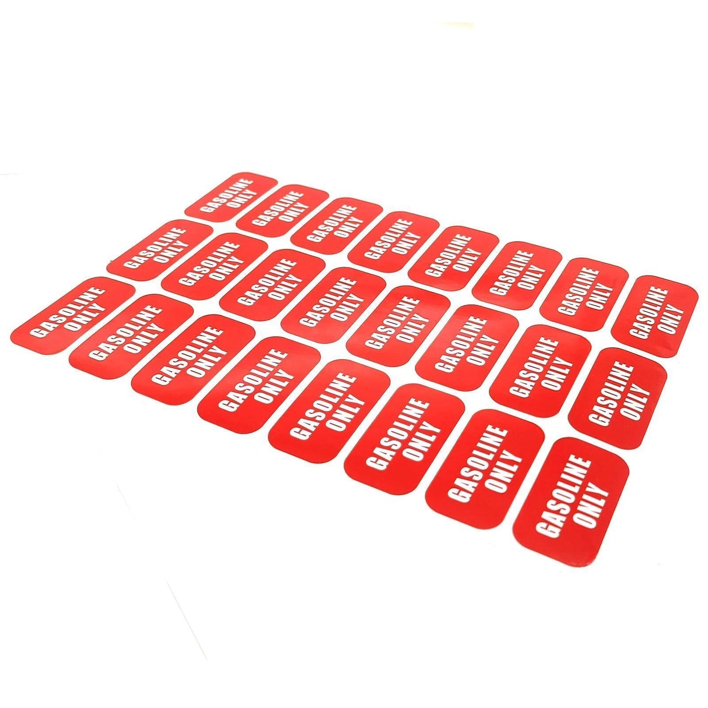 1"x 2" Gasoline Only Sticker Vinyl Fuel Warning Decal for Gas Can (24pcs)