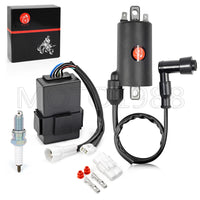 Ignition Coil CDI Spark Plug Kit for Kawasaki Bayou 300 KLF300C/KLF300B 1988-04
