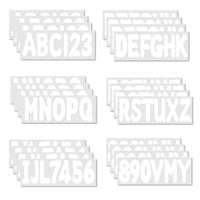 4 Sets Marine Boat White Sticker Decal A-Z Letters & 0-9 Numbers