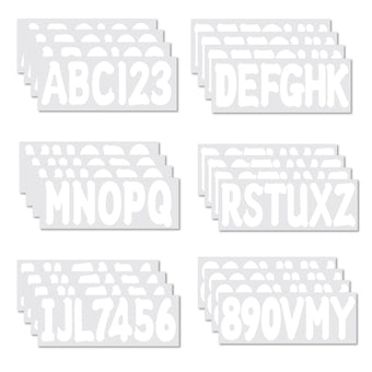 compare product 4 Sets Marine Boat White Sticker Decal A-Z Letters & 0-9 Numbers