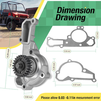 compare product Water Pump w/ Gaskets for Kawasaki Mule 2500 KAF620C (1994-2000)