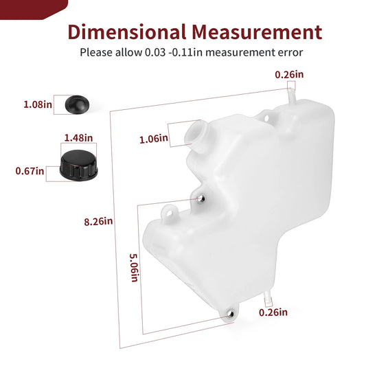 Radiator Reservoir w/Cap for Kawasaki ZX-7RR/ZX7RR/ZX750N (1996-1997)