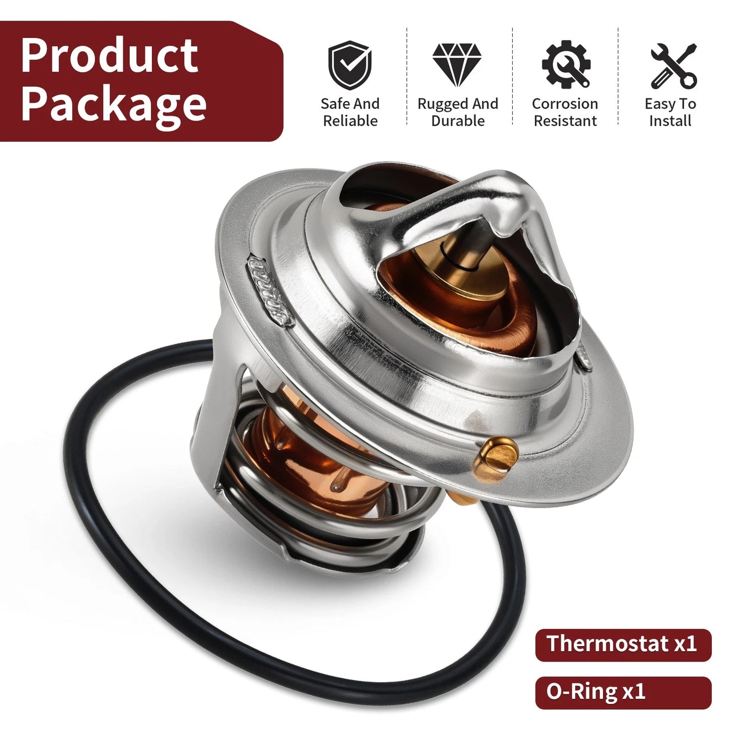 Thermostat w/ O-Ring for Kawasaki Teryx/Teryx4 750 KRT750 KRF750 2008-2013