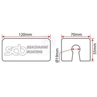 Outboard Tilt/Trim Motor Support Trim Block for Orange SCB Models