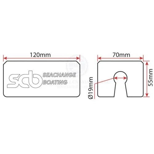 Outboard Tilt/Trim Motor Support Trim Block for Orange SCB Models