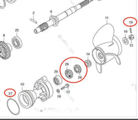 Lower Unit Oil Seal for Tohatsu HZZ3/HZY3/HZX2