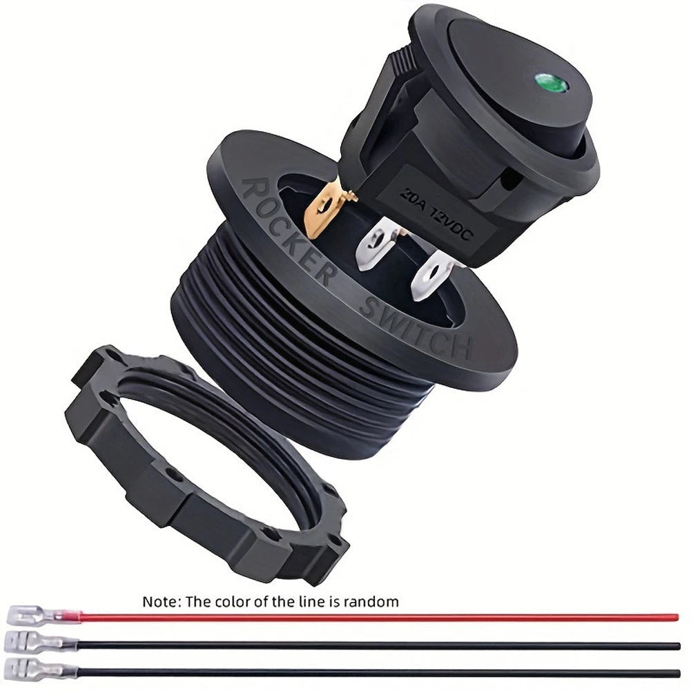 Toggle Switches 12V 20A with LED for Boat/Car Electrical Systems