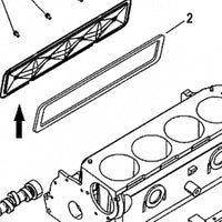 Engine Cam Push Rod Cover for OMC/MerCruiser/Volvo Penta 2.5L/3.0L 4cyl