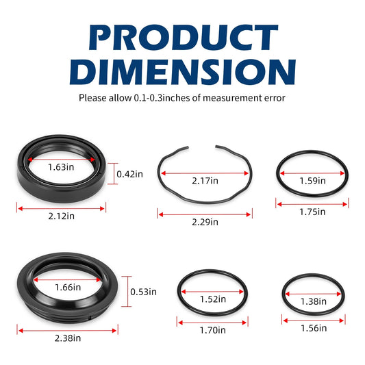 Front Fork Dust Oil Seals Kit for Suzuki GSXR600/GSXR700 (2004-2005)