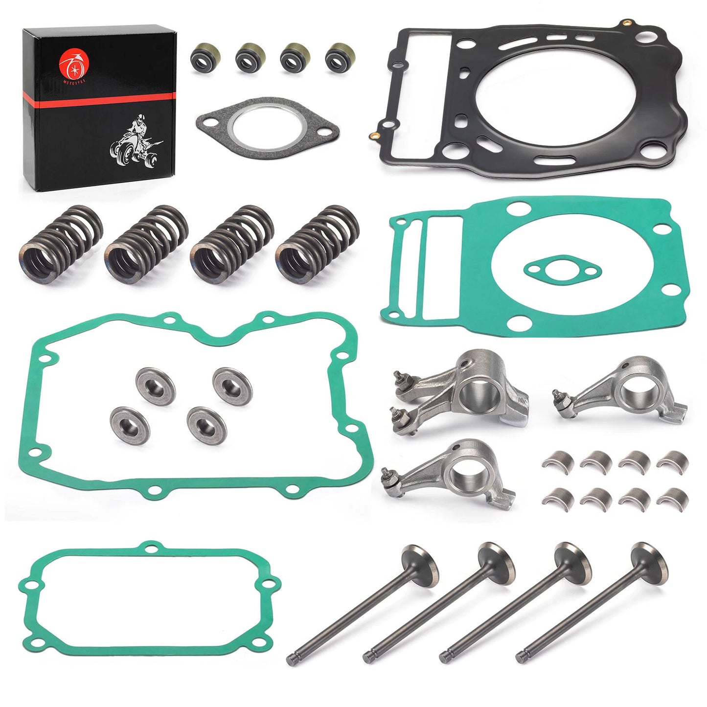 Rocker Arm Intake Exhaust Valve Kit for Polaris Magnum 425/500, Big Boss, ATP 500