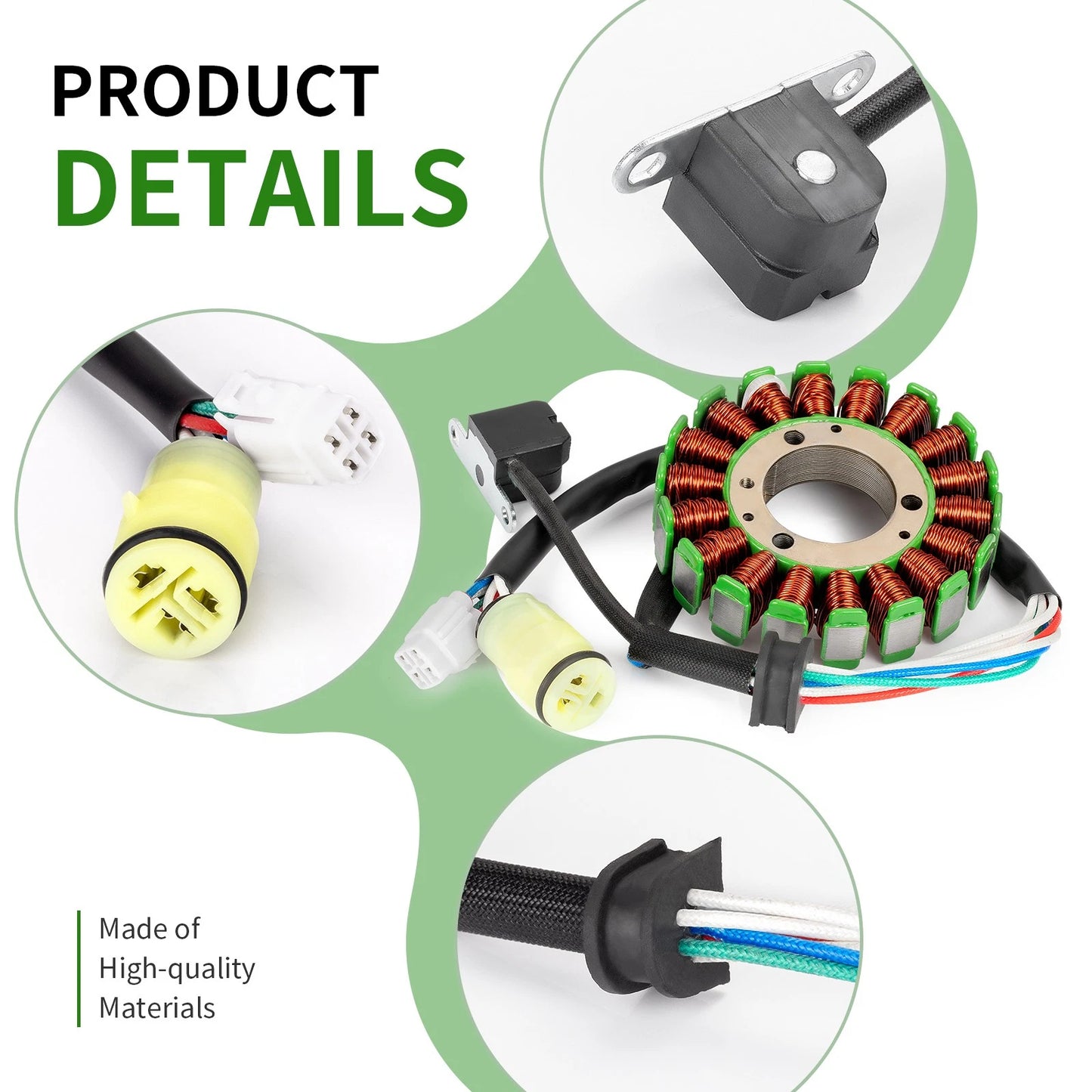 Stator Generator w/ Starter Solenoid Relay for Yamaha Bear Tracker 250 2001-2004