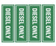 2" x 6" Diesel Only Vinyl Stickers - Decals for Truck Oil Gas Fuel