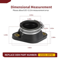Carburetor Intake Manifold Boot Adapter for Suzuki Eiger 400 2002-2007