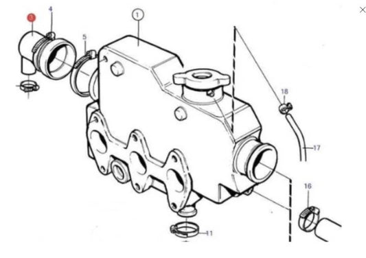 Exchanger End Cap for MDMD2030 A/B/C/D HDI V 878/834 Boat