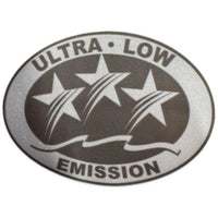 Ultra Low Emission Outboard Graphic Sticker for California DOT - Light Gray X2
