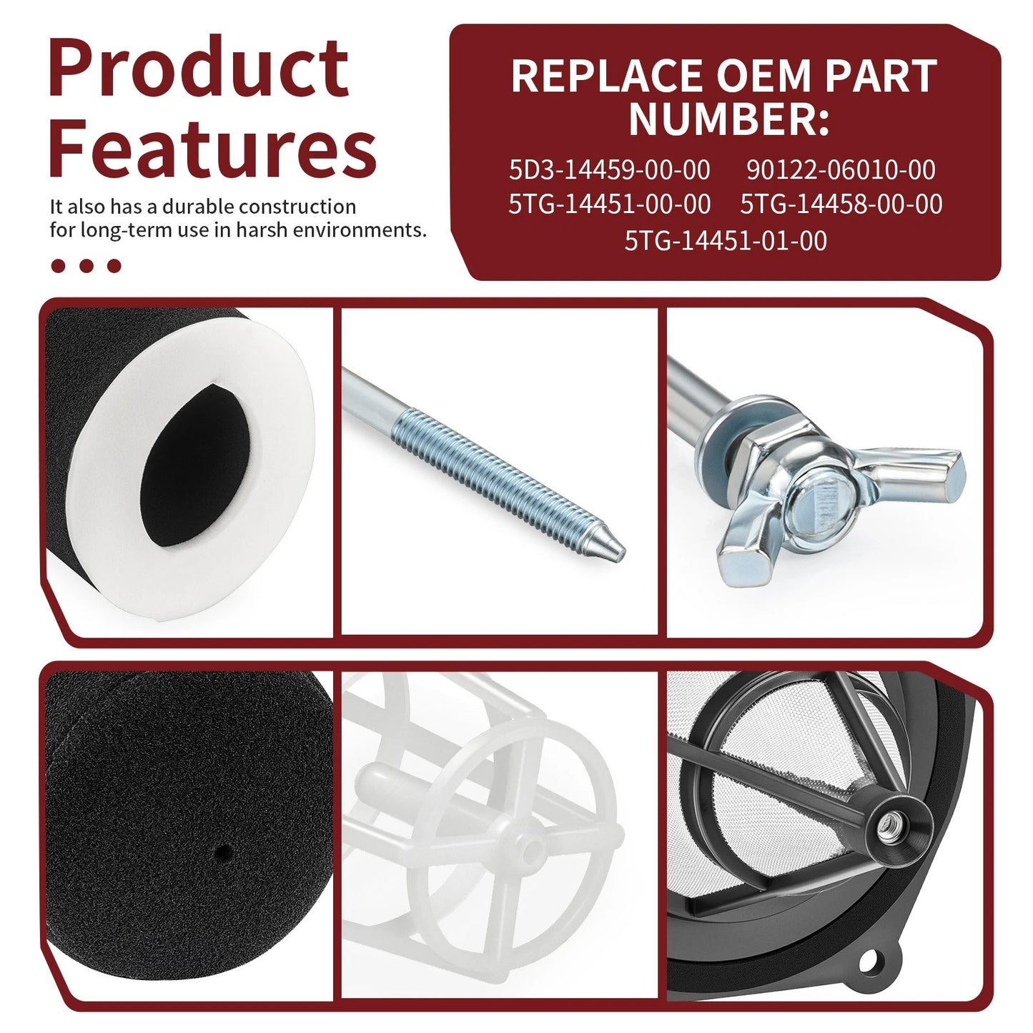 Yamaha YFZ450X Air Filter Cleaner Cone Cage Guide Holder Bolt Kit (2008-2011)