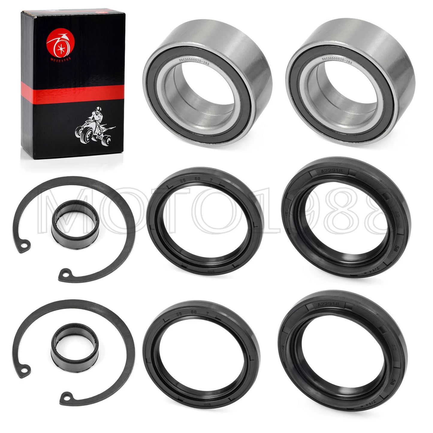 Front Wheel Bearing Seal Kit for Honda FourTrax 300 TRX300FW 1988-2000