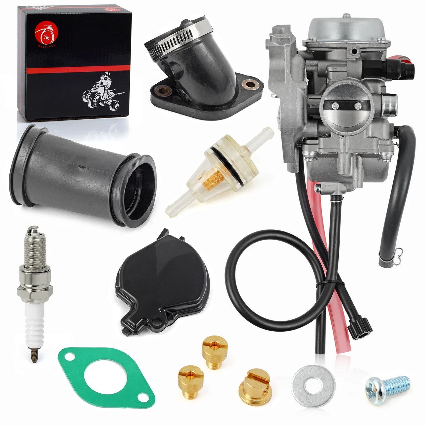 Carburetor W Intake Manifold Boot for Arctic Cat 300 2x4/4x4 (2001-2005)