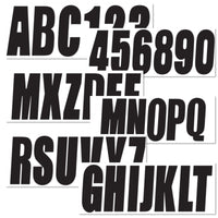 Black Personalized Decals Boat Registration Numbers & Letters Set A-Z & 0-9