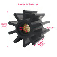 Flexible Impeller for Jabsco CEF 500161 SP-130 Yanmar 119593-42200